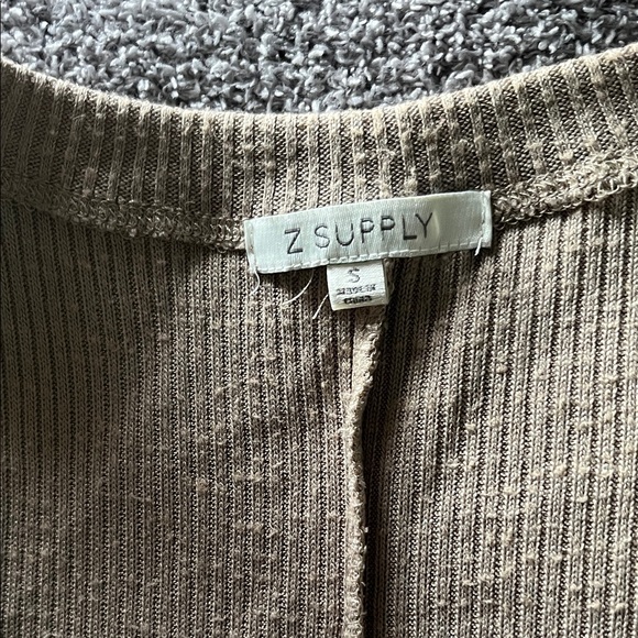 Z Supply Taupe Ribbed Tank Top - Picture 2 of 3